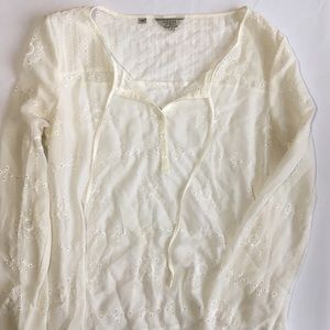 Small Cream Guess Boho Peasant Top